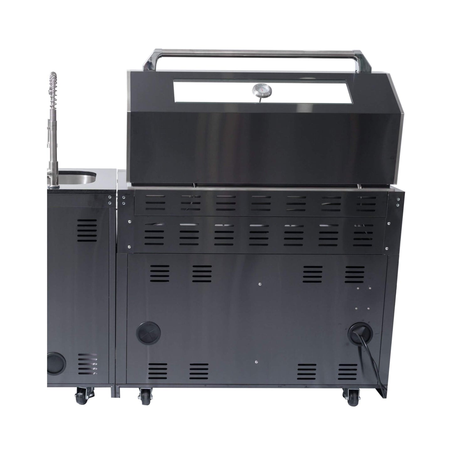 Black Stainless Steel 6-Burner Gas Grill