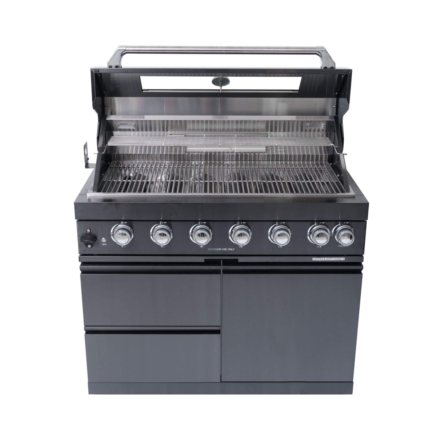 Black Stainless Steel 6-Burner Gas Grill