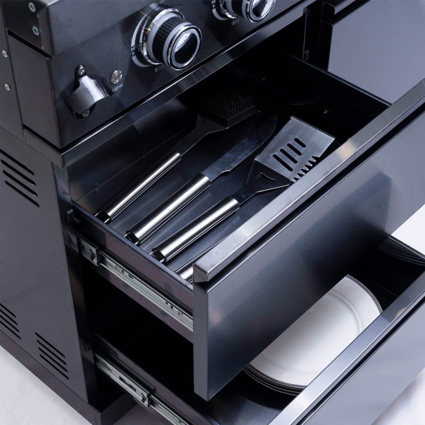 Black Stainless Steel 6-Burner Gas Grill