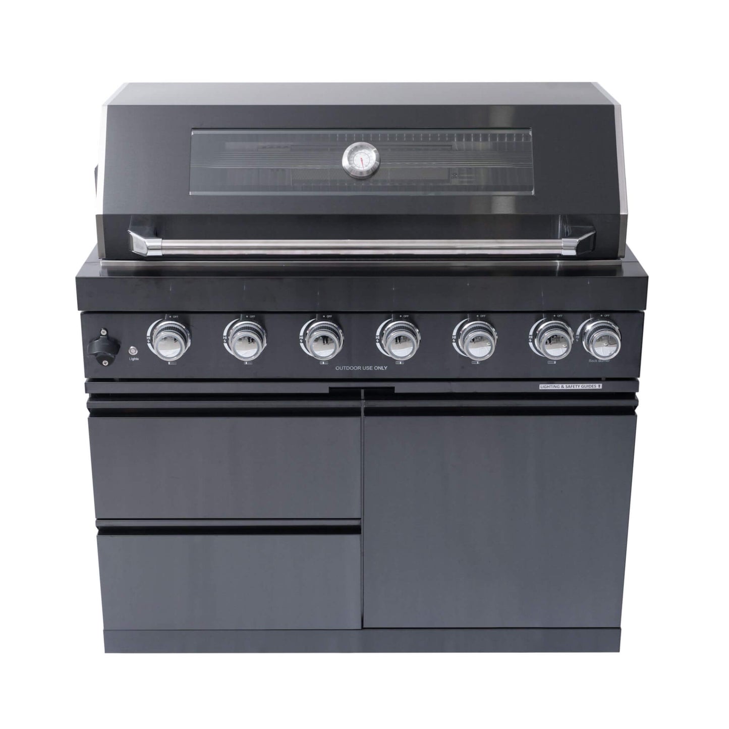 Black Stainless Steel 6-Burner Gas Grill