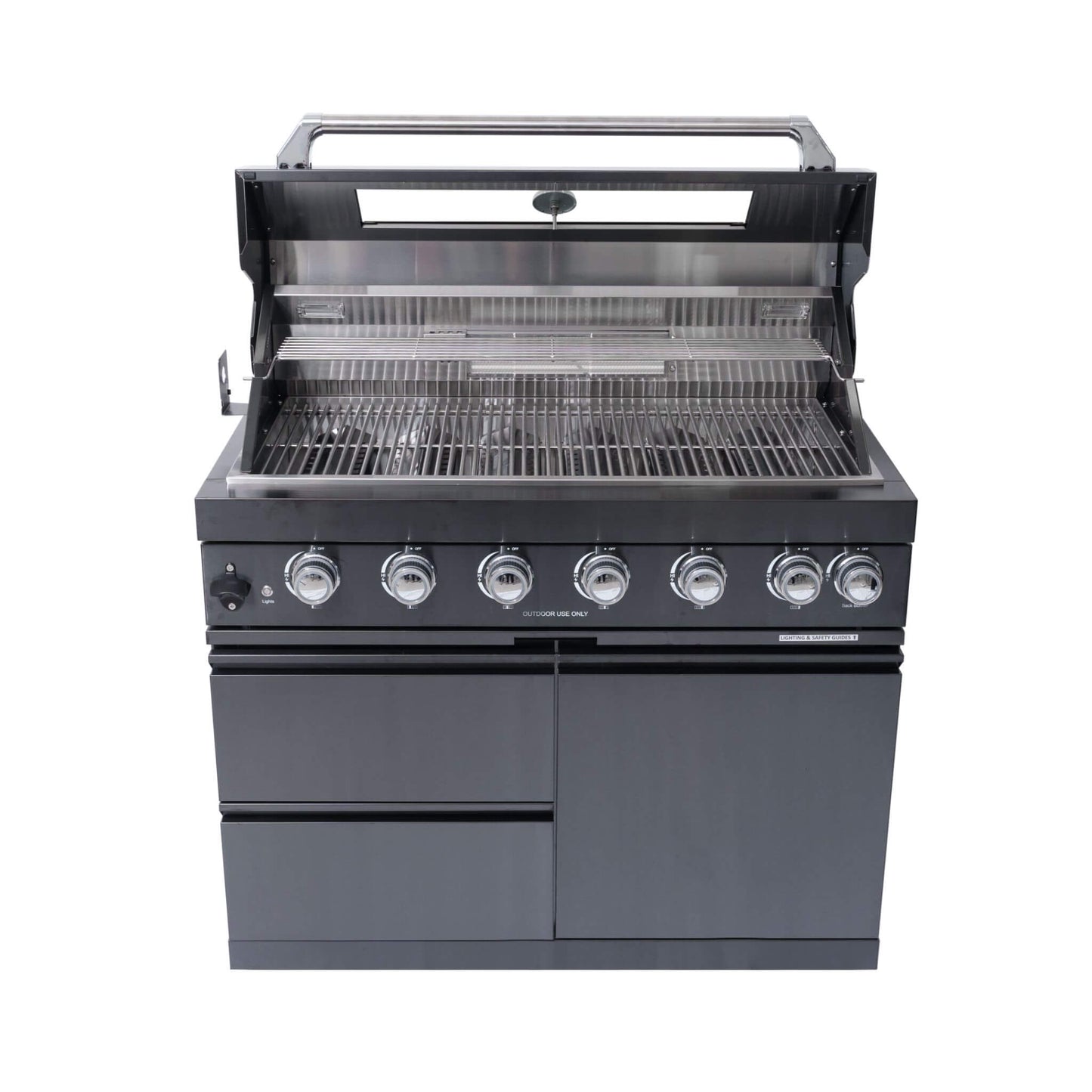 Black Stainless Steel 6-Burner Gas Grill