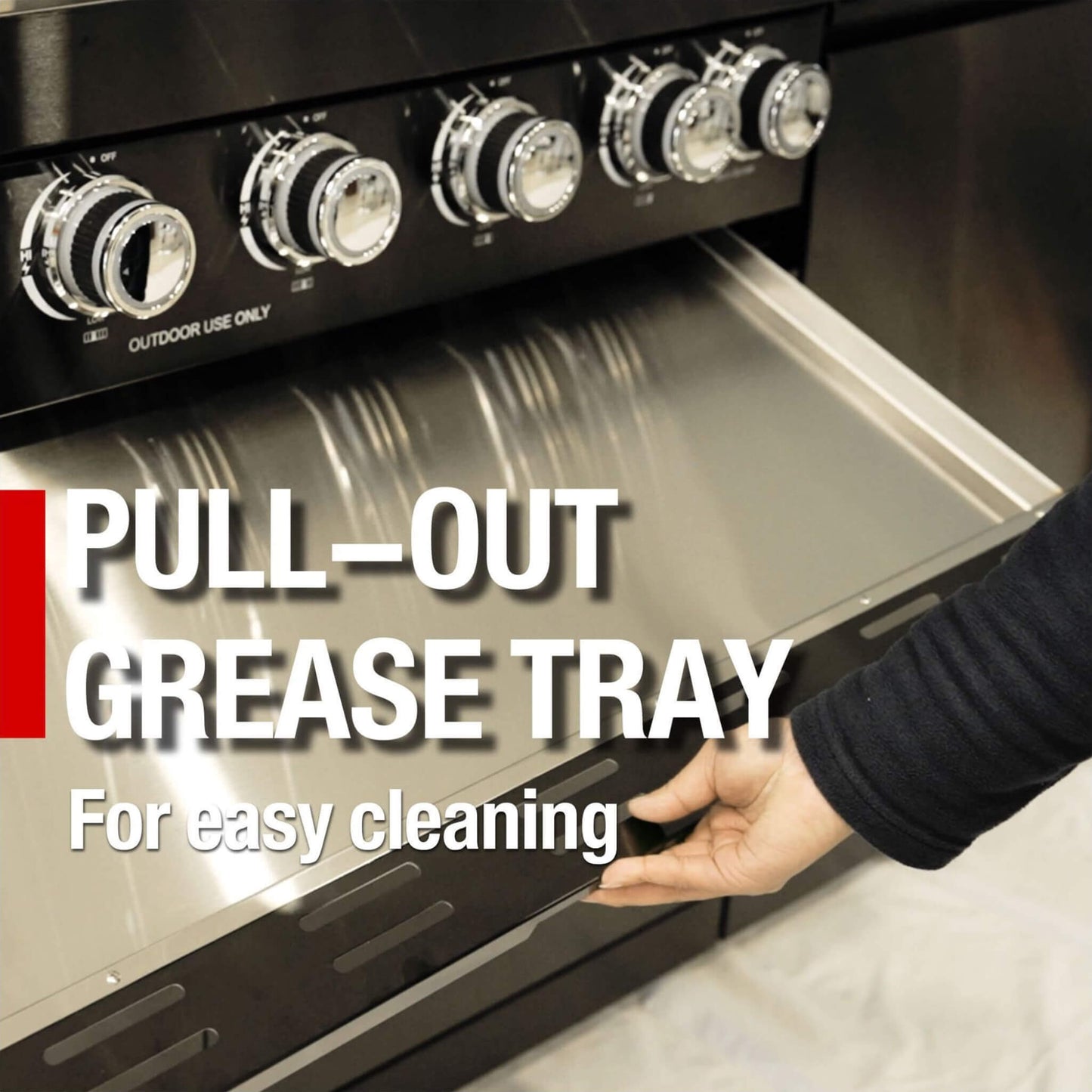 Black Stainless Steel 6-Burner Gas Grill