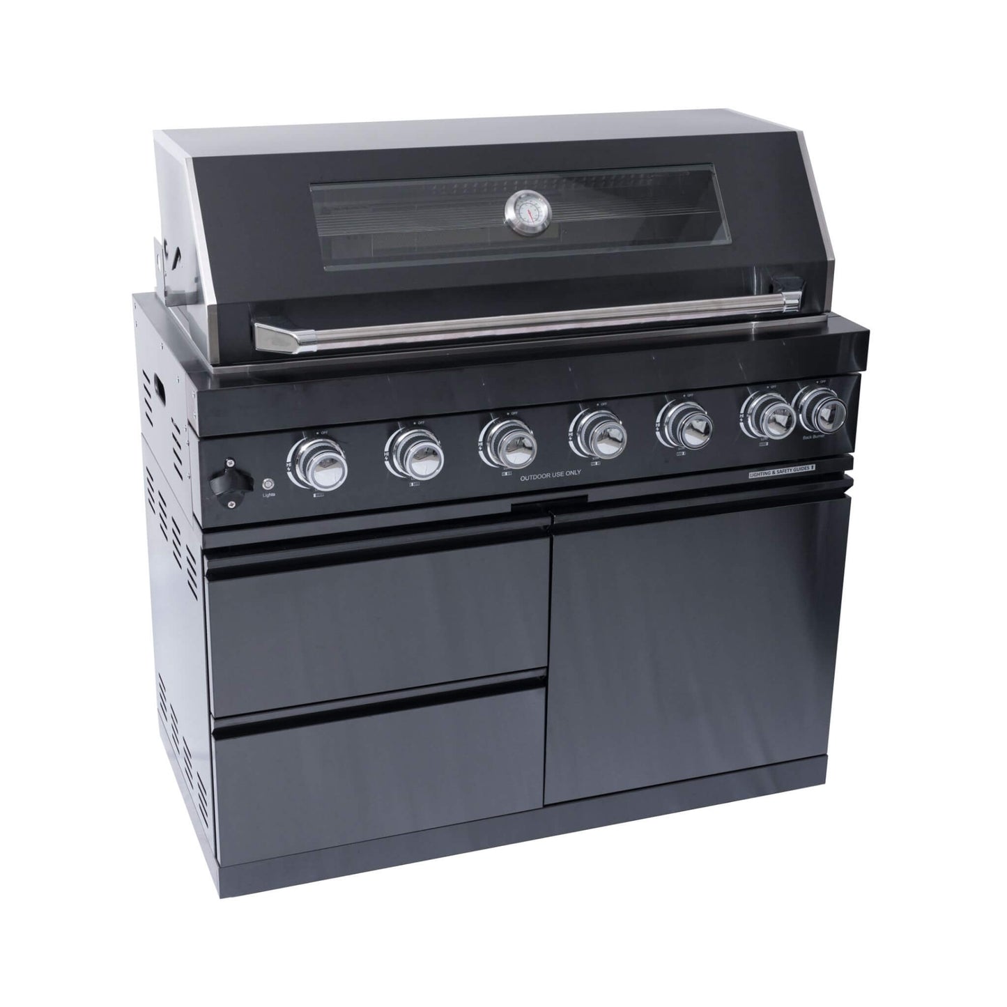 Black Stainless Steel 6-Burner Gas Grill