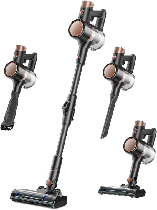 Cordless Vacuum Cleaner, Power Suction Stick Vacuum Cleaners with Hepa Filter, LED Headlight, Bendable Handle