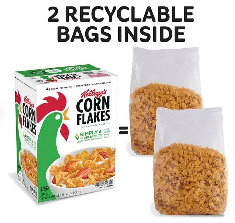 Kellogg's Corn Flakes Breakfast Cereal 2 x 43 oz Boxes (86 oz Total)