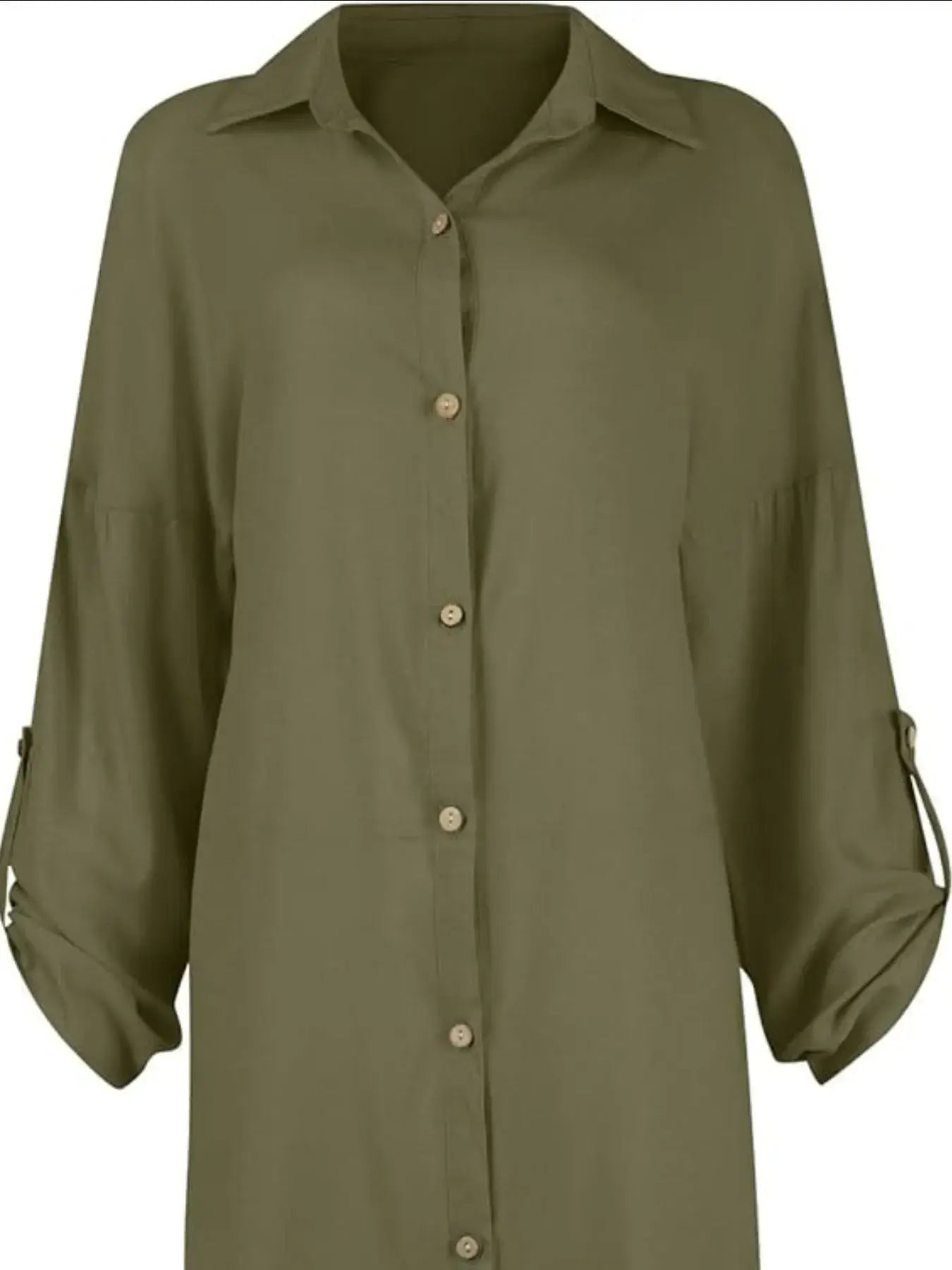 Button Down Long Sleeve Shirt Dress