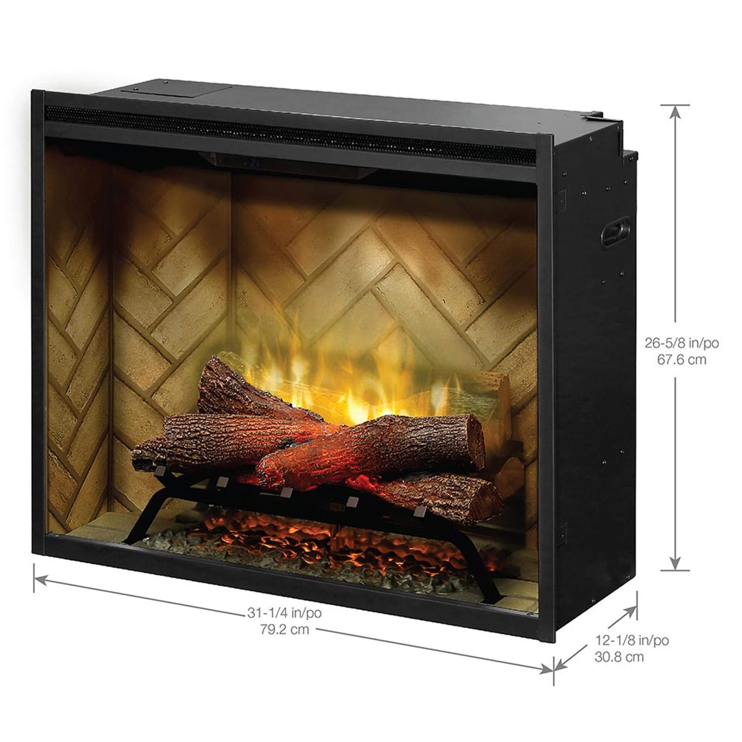 Dimplex Herringbone Brick Built-In Electric Firebox