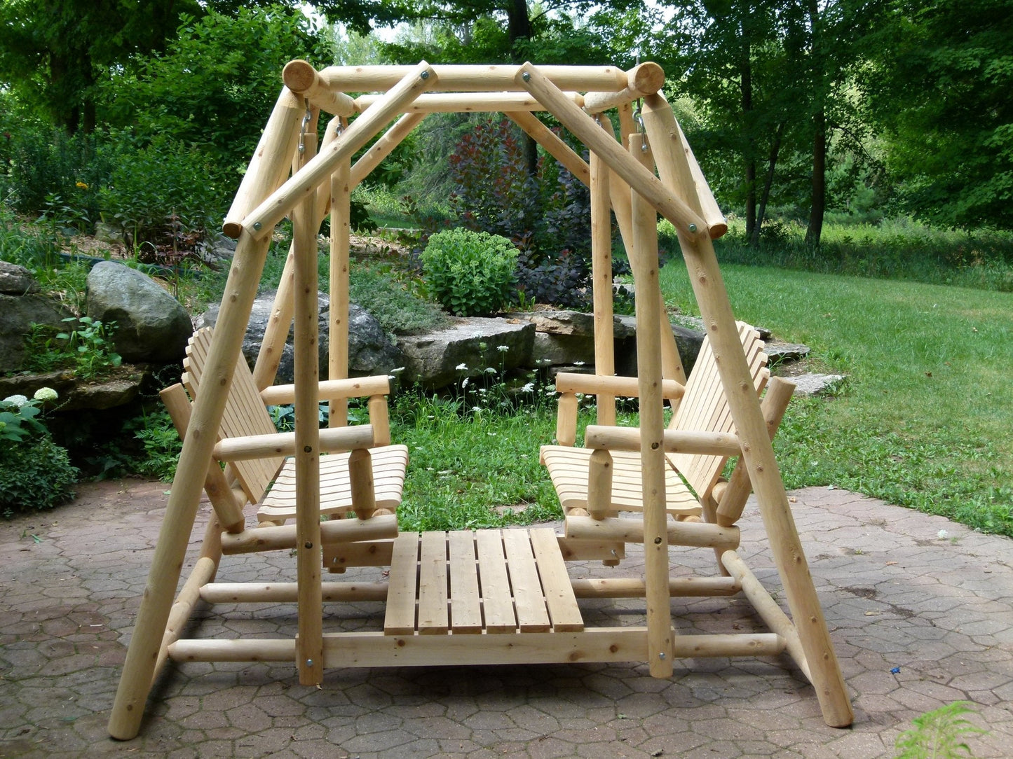 Double Benches Swing for Patio