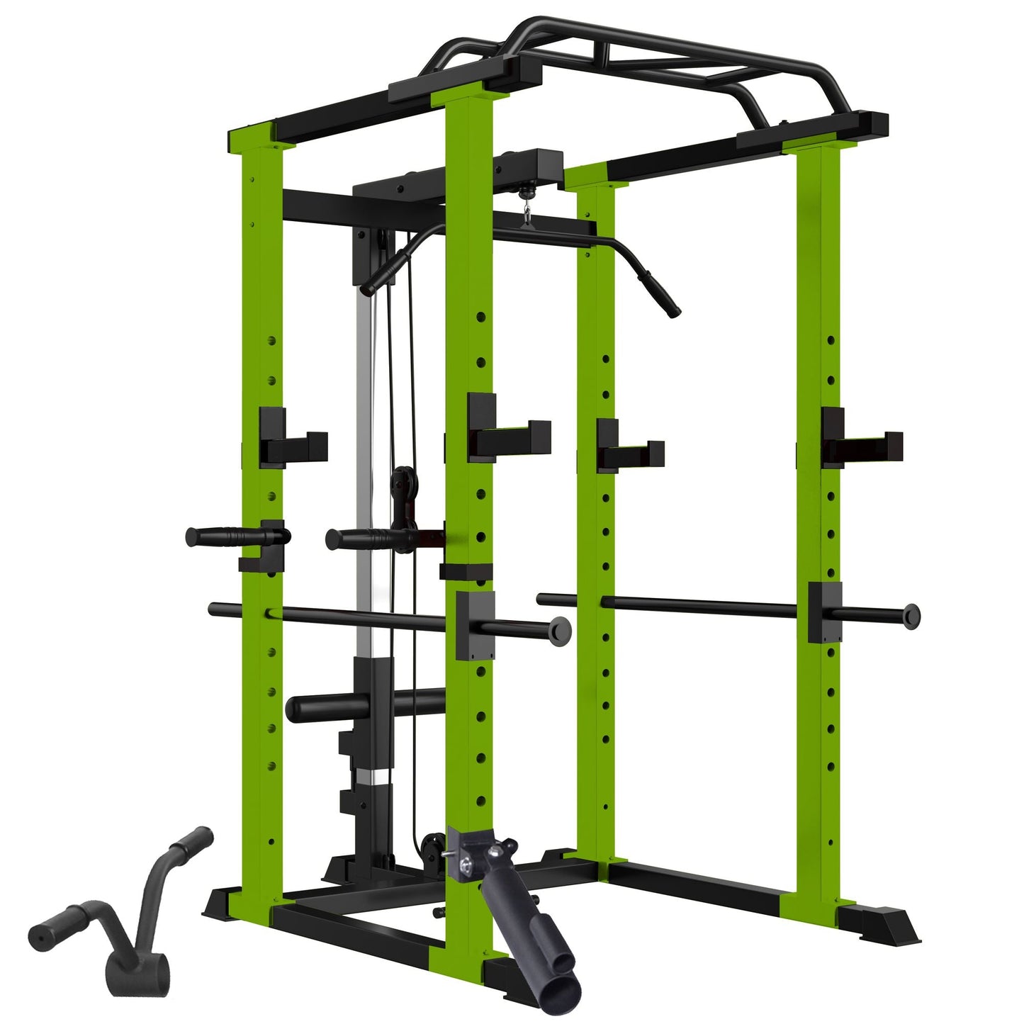 100lb Green Home Gym Set Multi-functional Power Cage