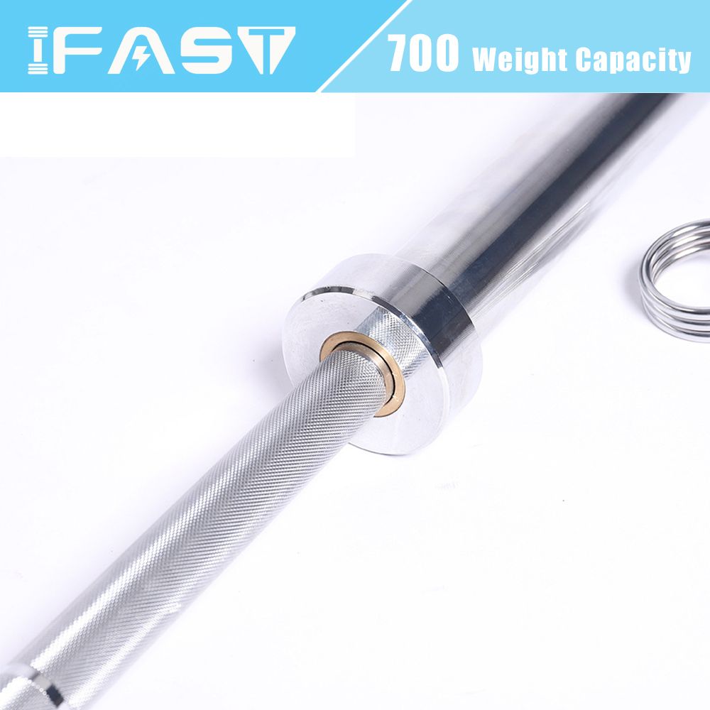 Barbell Bar for 2" Olympic Plates, Home Gym Weightlifting Bar 4Ft Solid Chrome