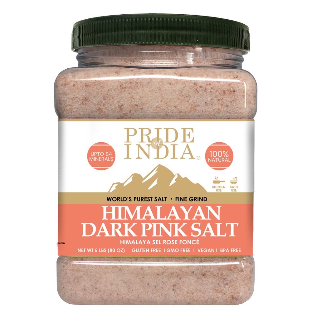 Pride Of India - Pure Himalayan Pink Salt - Enriched w/ 84+ Natural Minerals