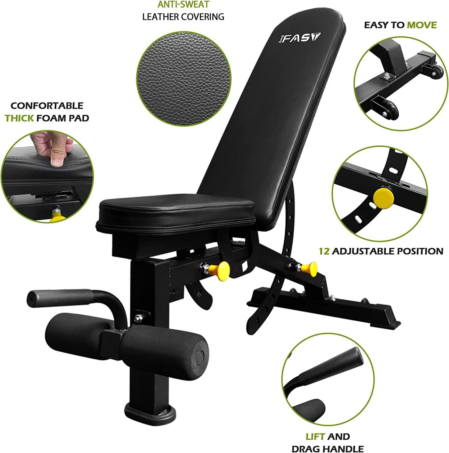 100lb Green Home Gym Set Multi-functional Power Cage