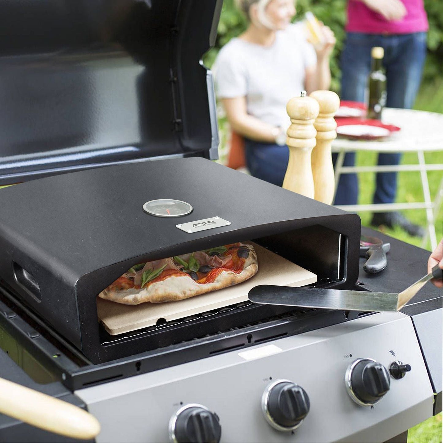Portable Outdoor Pizza Oven – Gas Stove Top with Stone Included