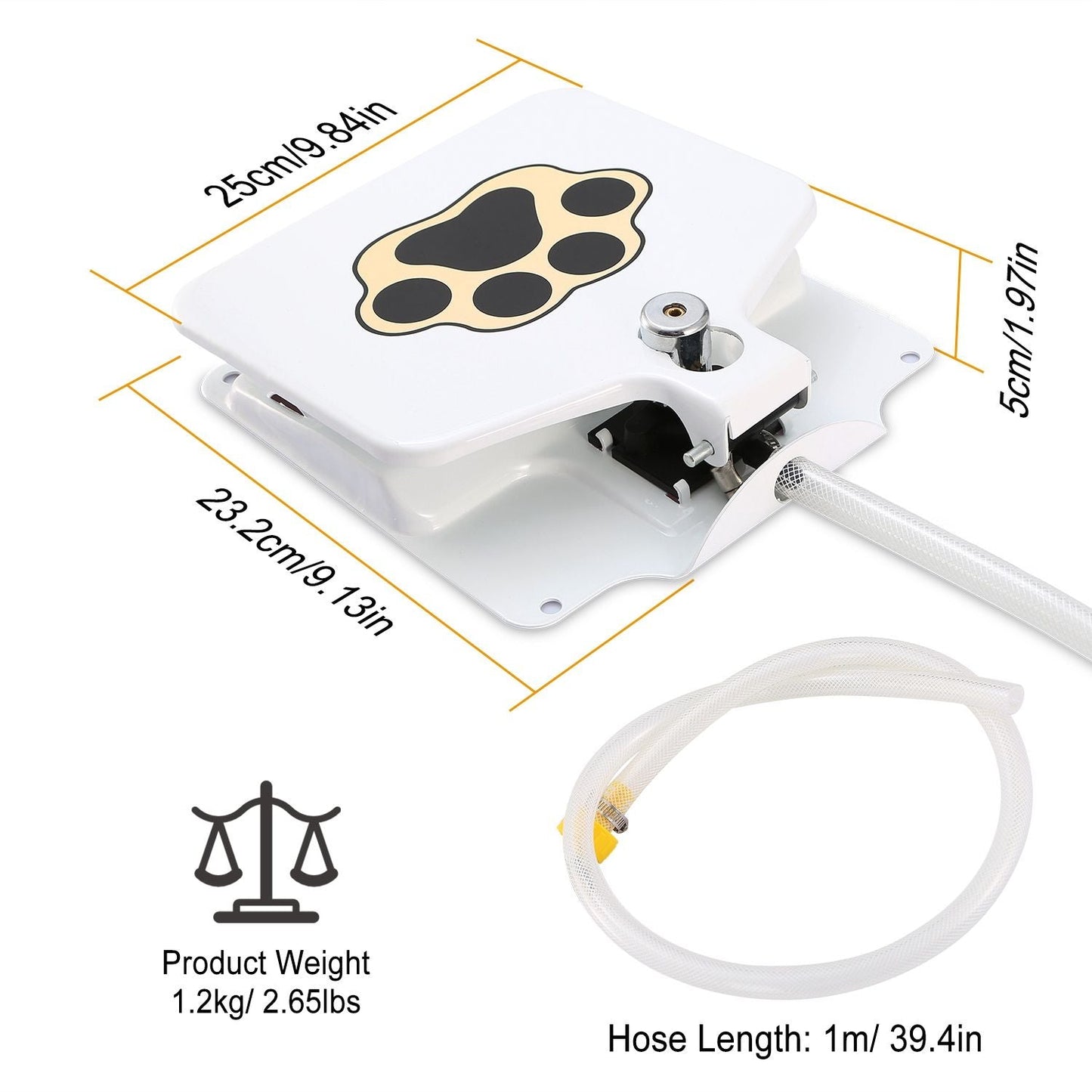 Outdoor Dog Water Fountain Step-On Activated Pet Water Dispenser