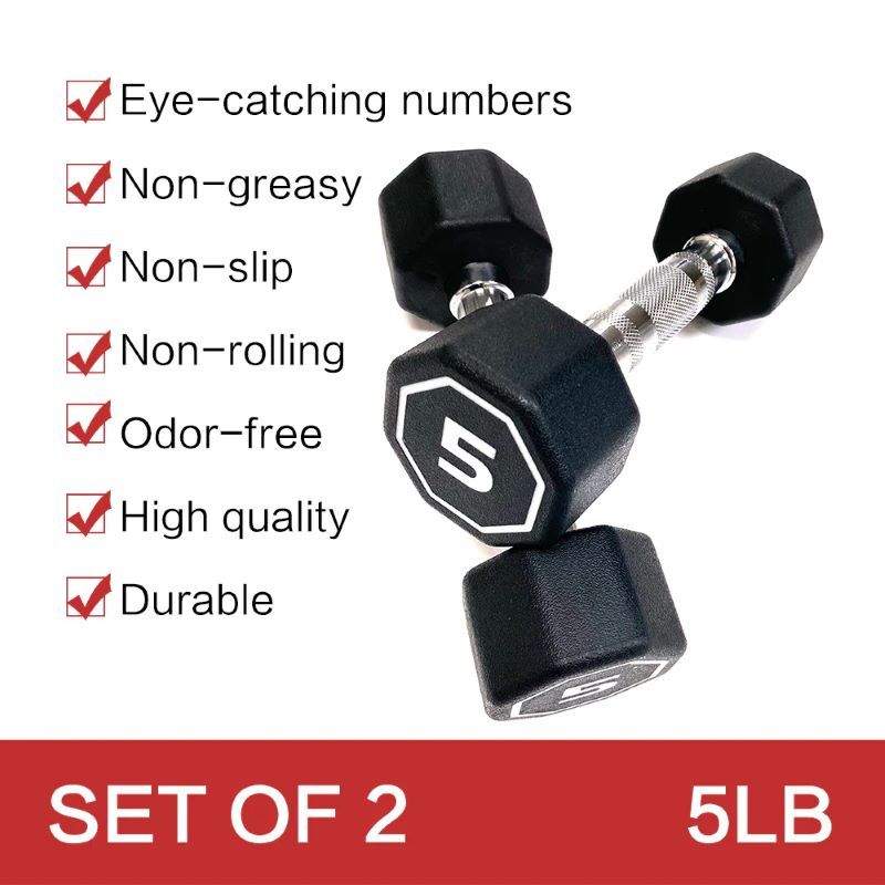 Octagon Dumbbell for Commercial & Household Fitness Usage