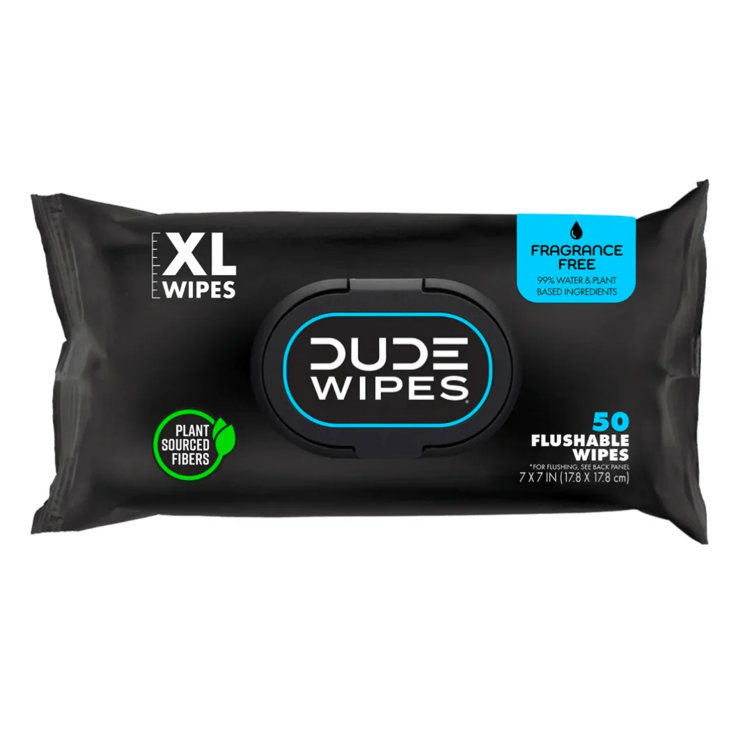 DUDE WIPES XL Flushable Wipes, Unscented, 400 wipes 8 ct.