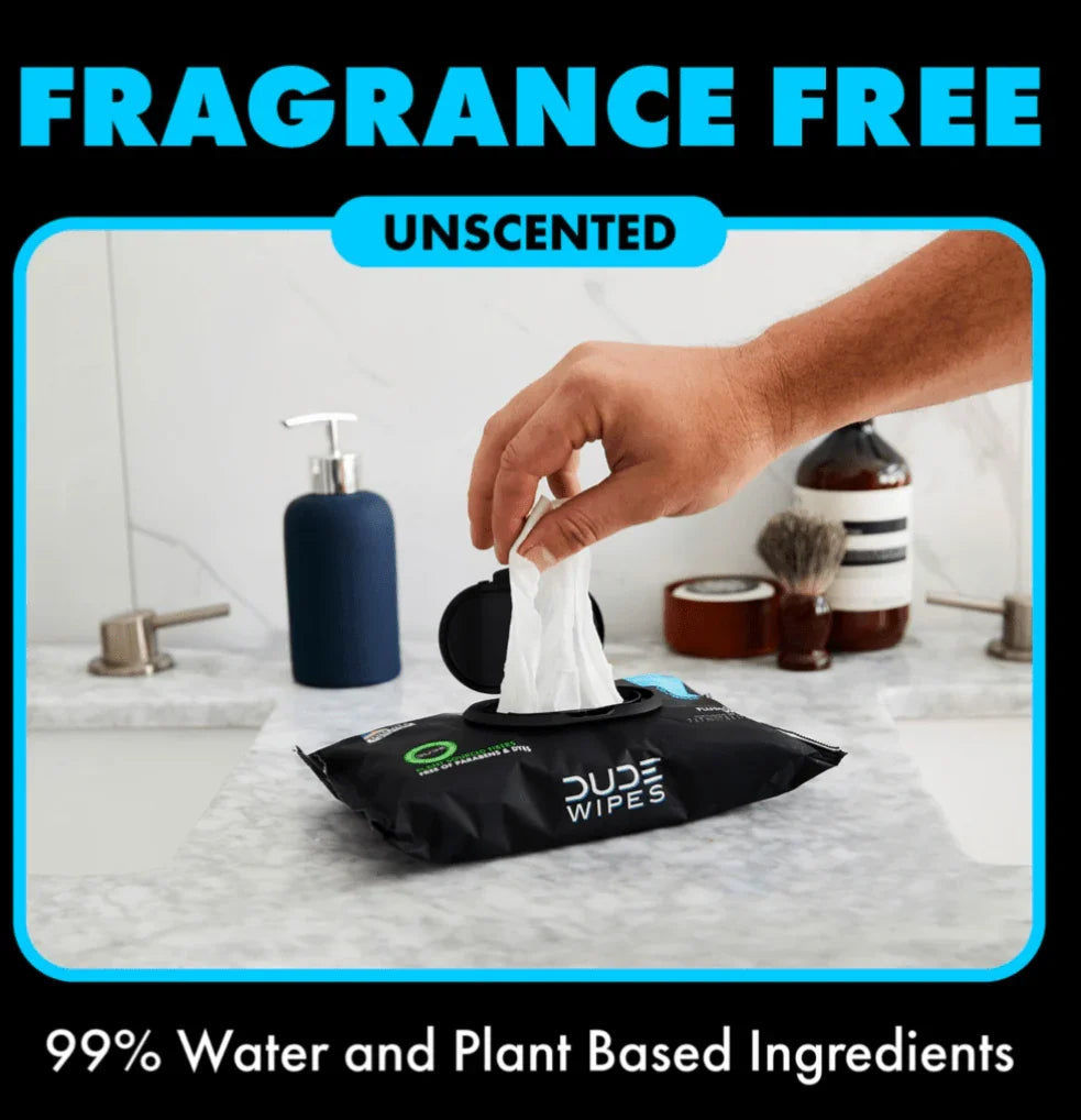 DUDE WIPES XL Flushable Wipes, Unscented, 400 wipes 8 ct.