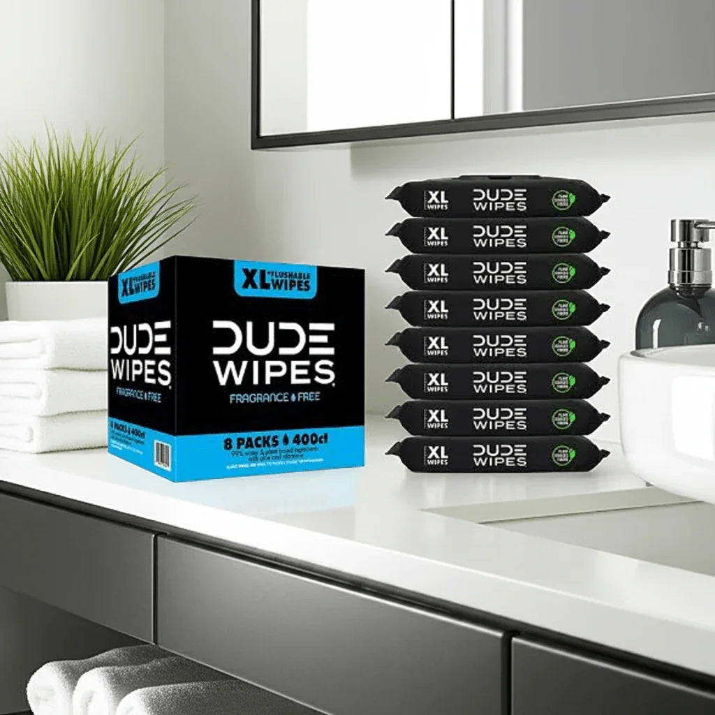 DUDE WIPES XL Flushable Wipes, Unscented, 400 wipes 8 ct.