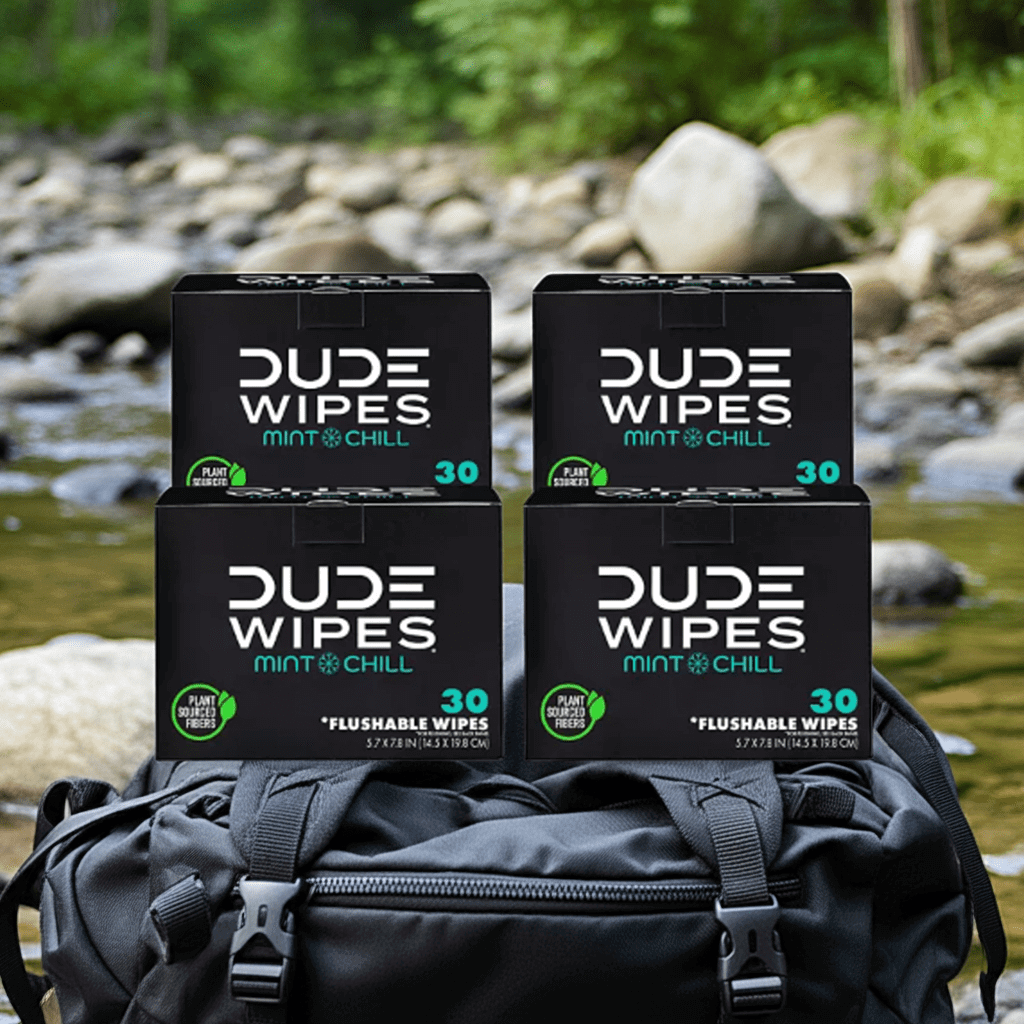 Dude Wipes XL Mint Flushable Wipes 4 Pack (120 Wipes) Sewer & Septic Safe