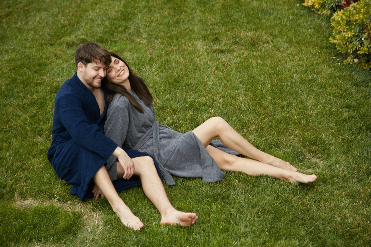 Bagno Milano Men’s 100% Organic Turkish Cotton Terry Bathrobe