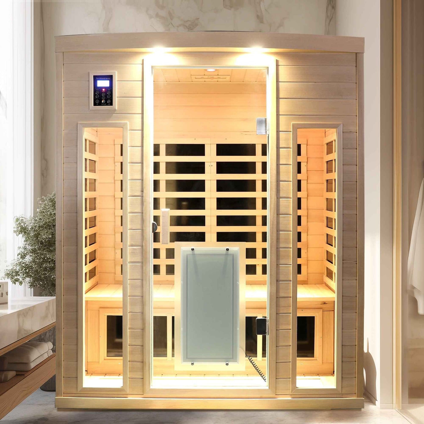 Three-person sauna room