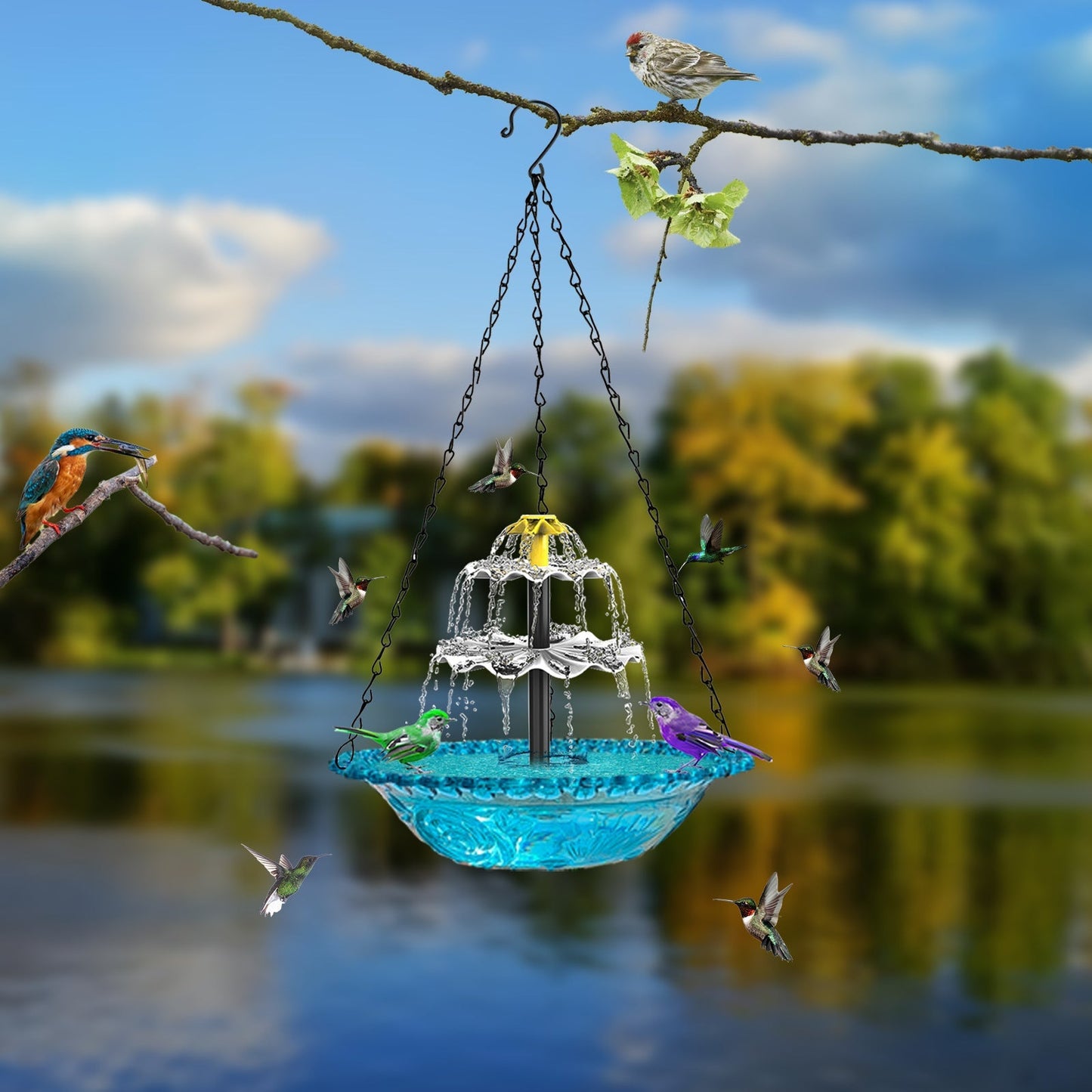 Bird Bath Solar Cascade Hanging Fountain – Limited Time Offer!