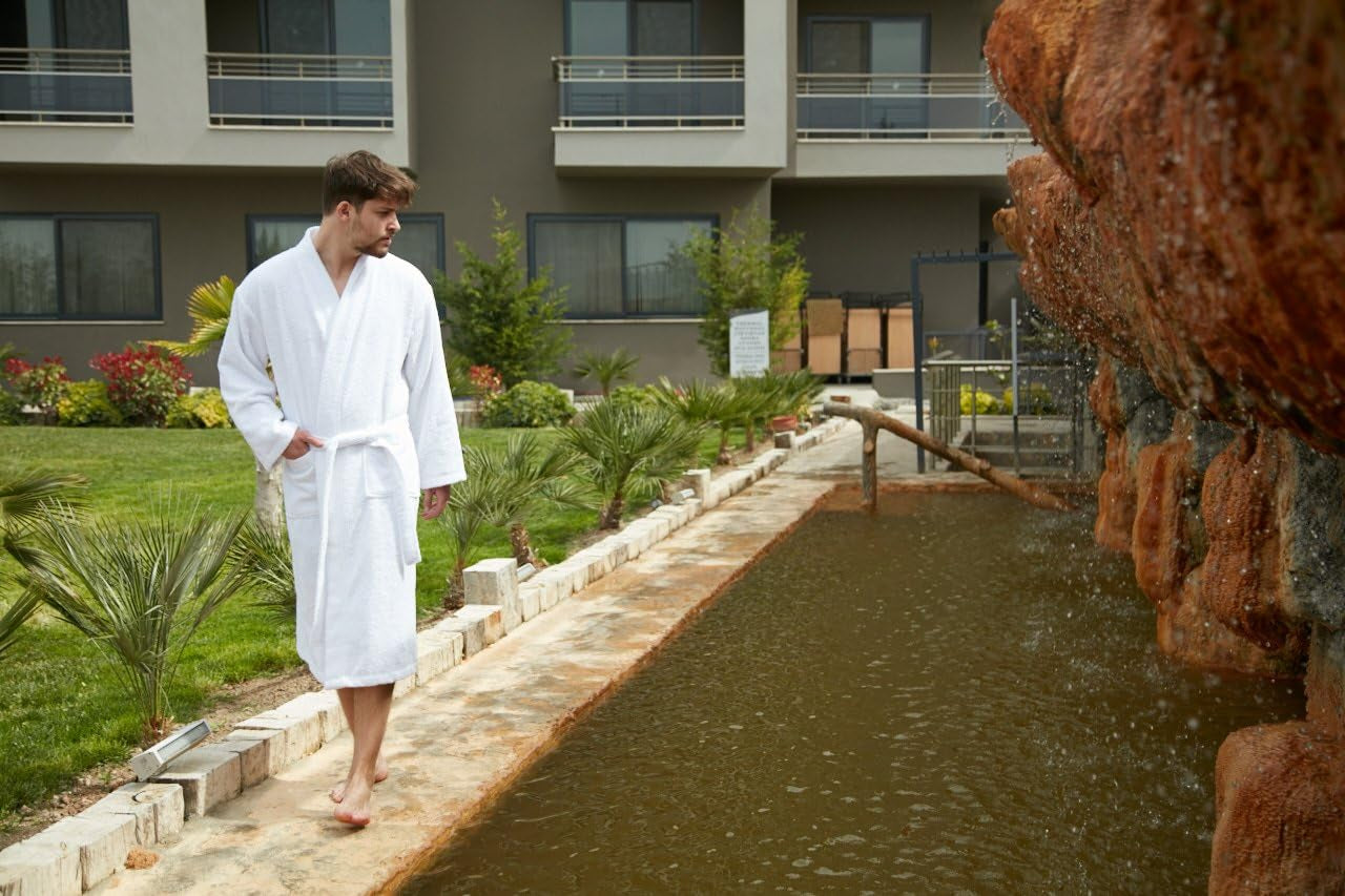 Bagno Milano Men’s 100% Organic Turkish Cotton Terry Bathrobe