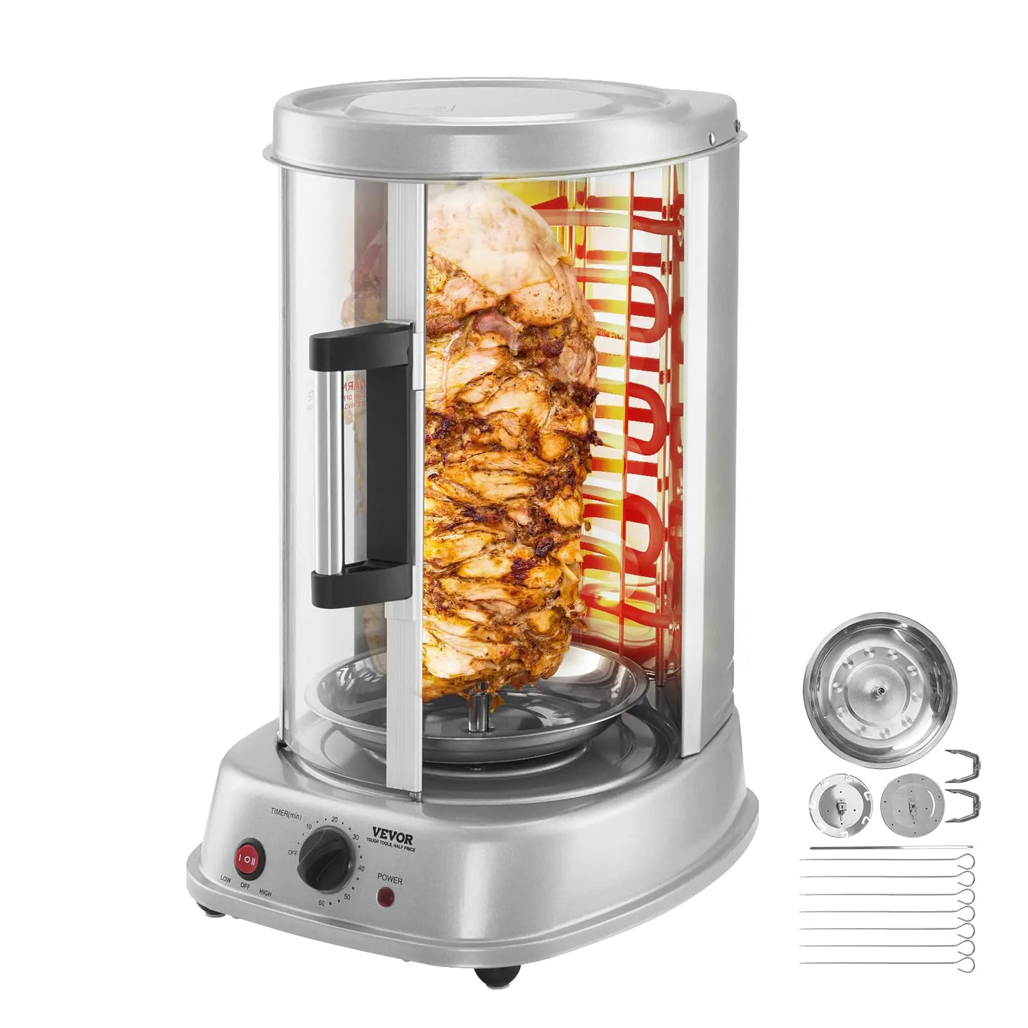 VEVOR Shawarma Grill Machine Vertical Chicken Shawarma Cooker