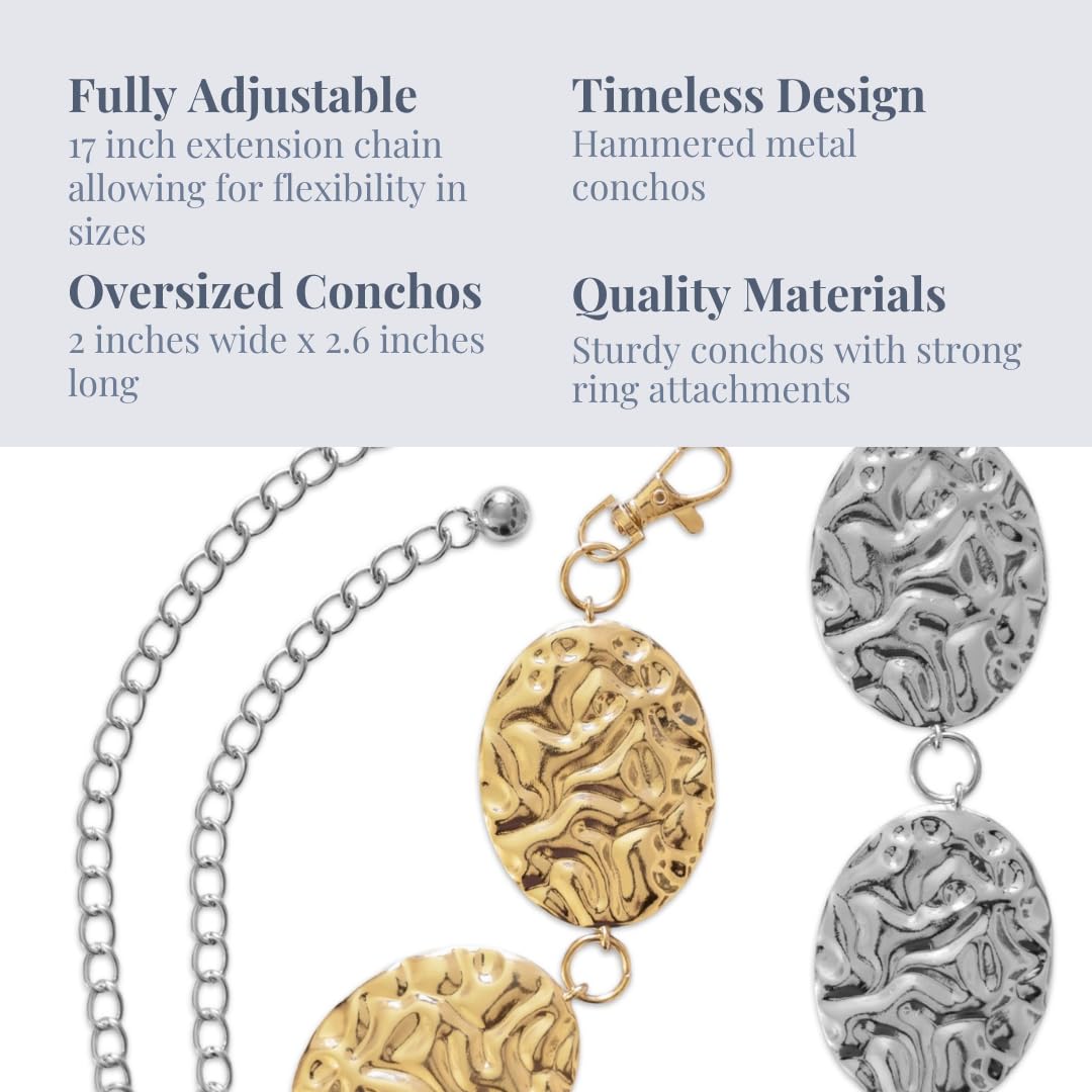 Oversized Concho Chain Belt