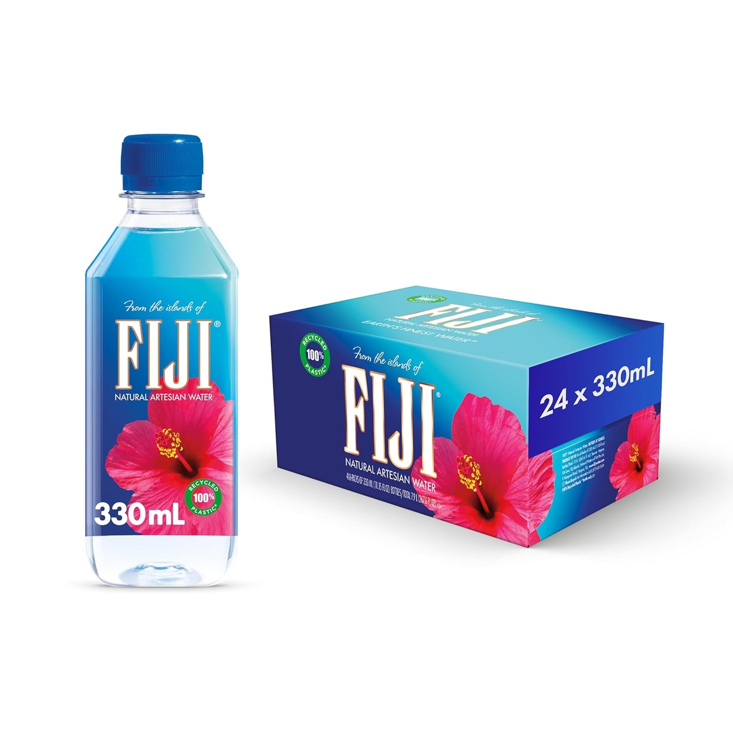 FIJI Natural Artesian Water, 11.15 Fl Oz Bottles, Pack of 24