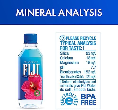 FIJI Natural Artesian Water, 11.15 Fl Oz Bottles, Pack of 24