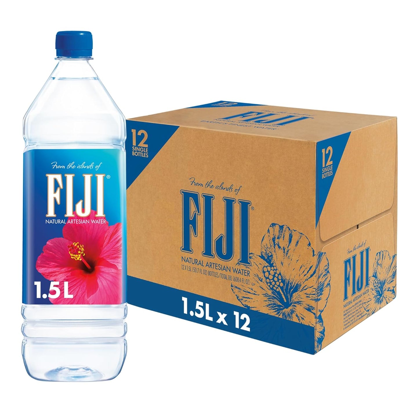 FIJI Natural Artesian Water, 11.15 Fl Oz Bottles, Pack of 24