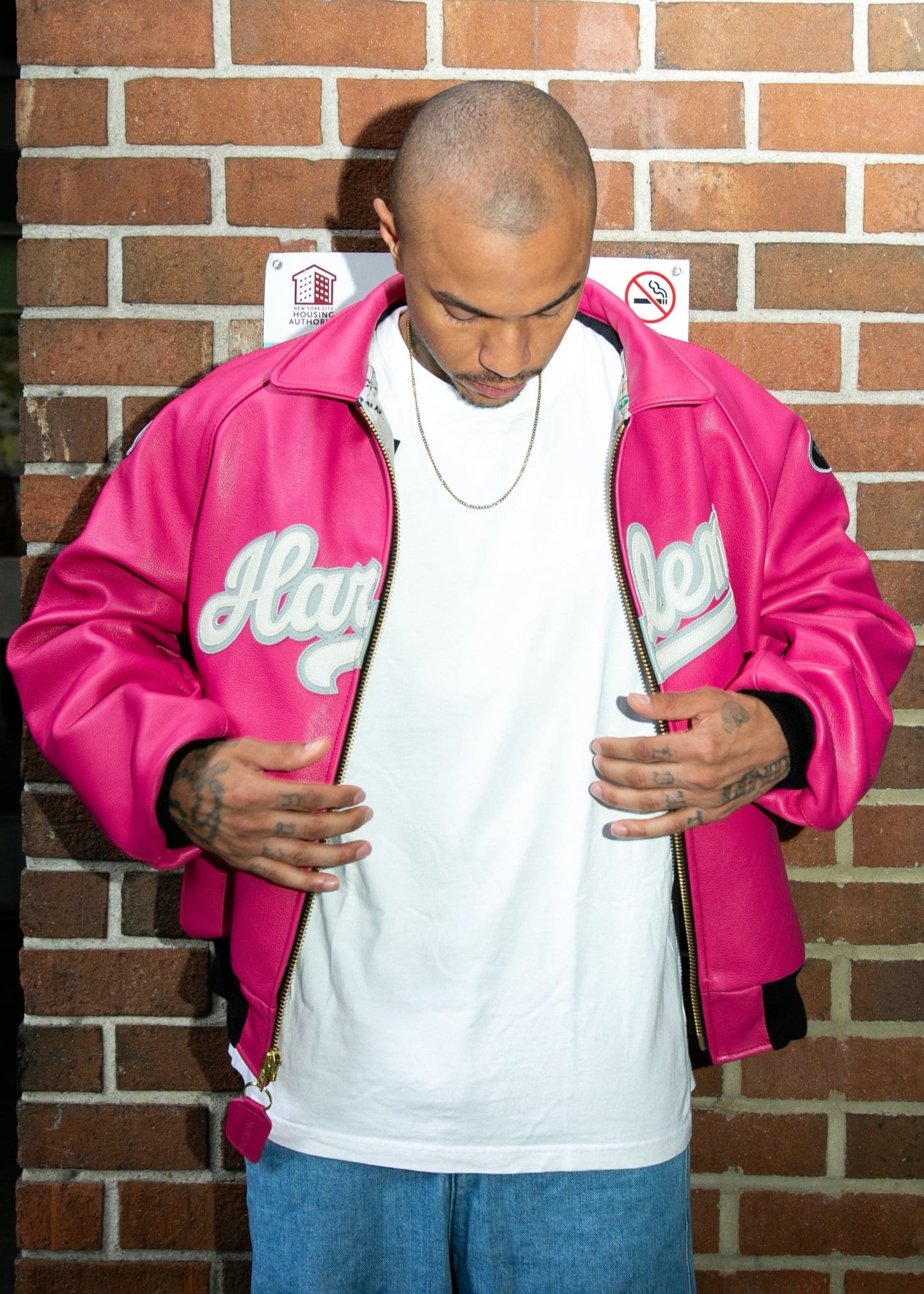 FLY GEENIUS X VANSON | BOMBER JACKET | HARLEM - FUCHSIA