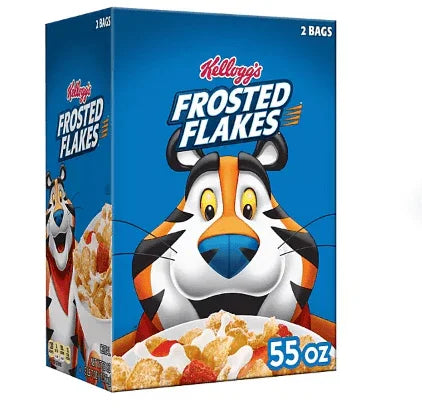 Kellogg's Frosted Flakes Breakfast Cereal, 55 oz