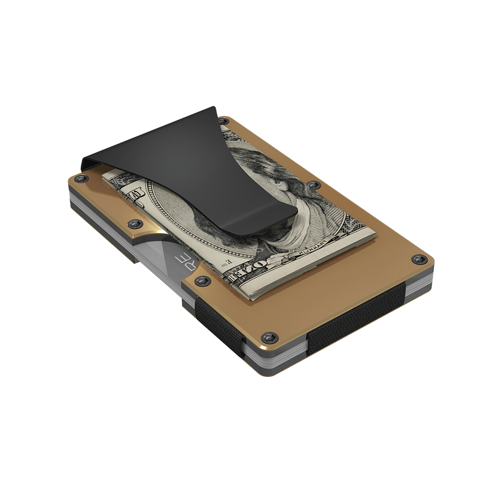 Gold Aluminum Wallet - Sleek, Secure & Stylish