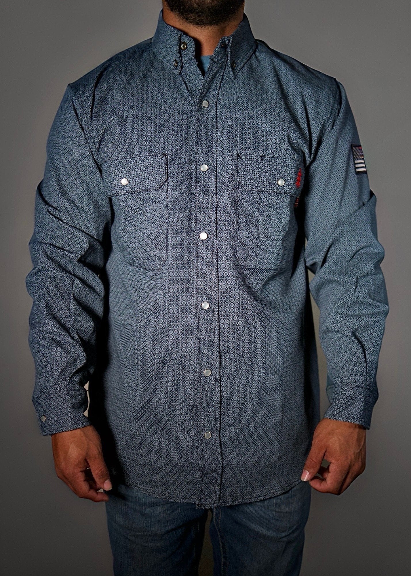 FR Pearl Snap Work Shirt - Forged Gray