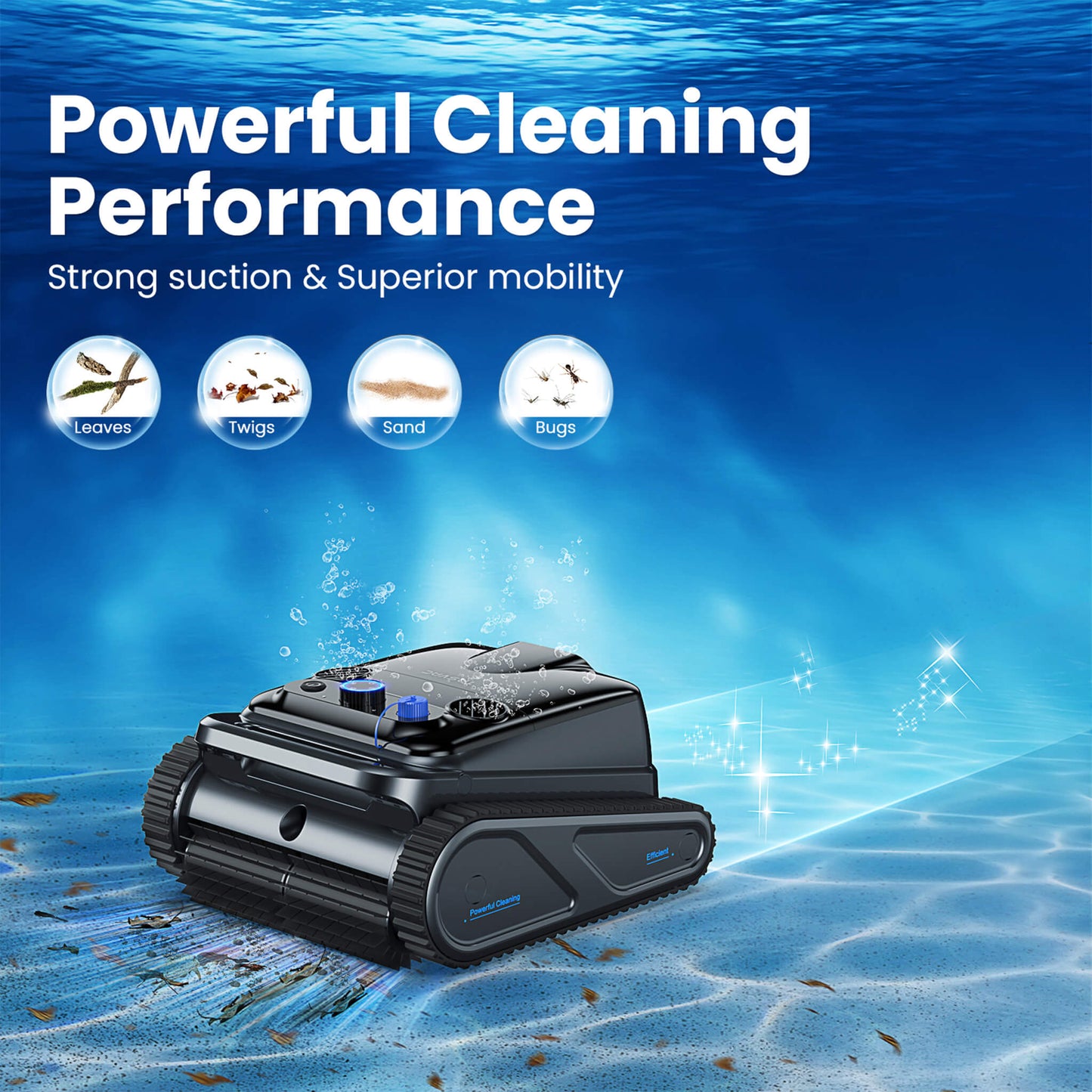 Heavy Duty Cordless Wall Climbing Robotic Pool Vacuum Cleaner (SAK80239)