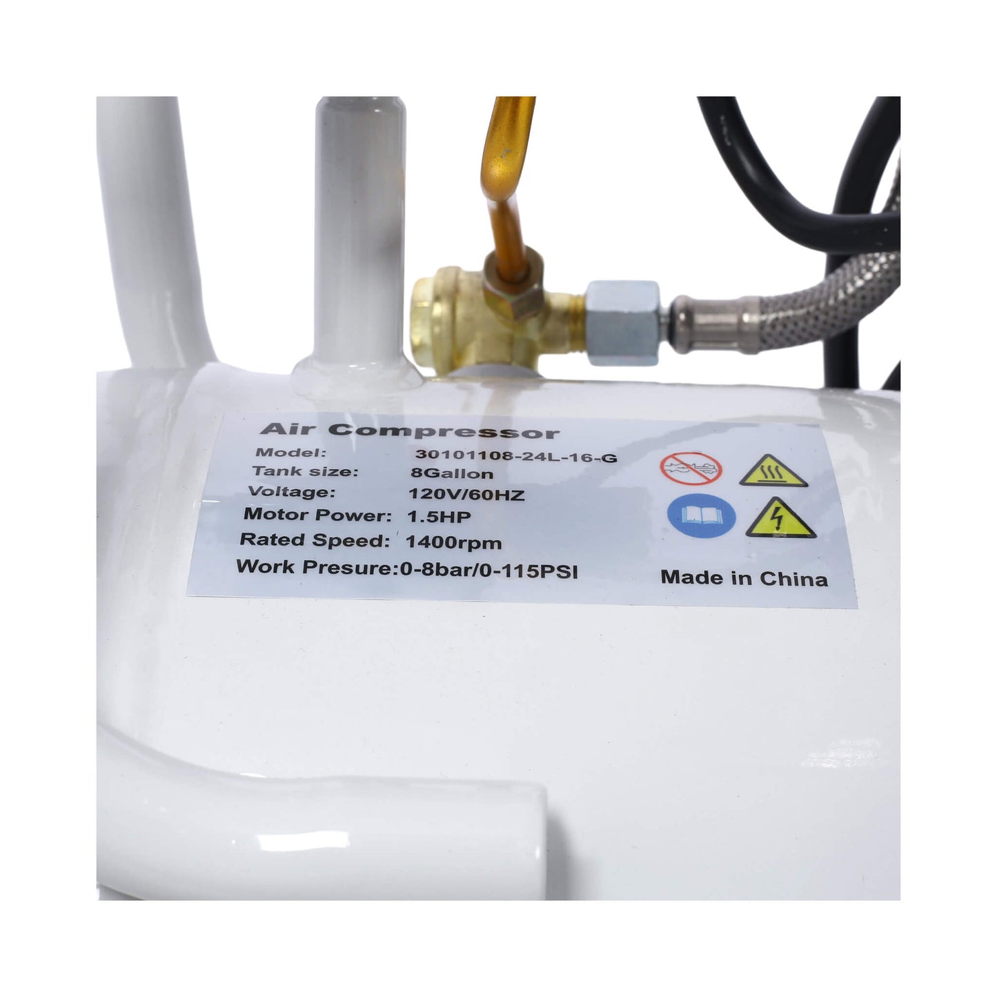 Heavy Duty 1.5/2.5HP Silent Oil-Free Portable Air Compressor With Wheels And Auto Drain (SAK53462)