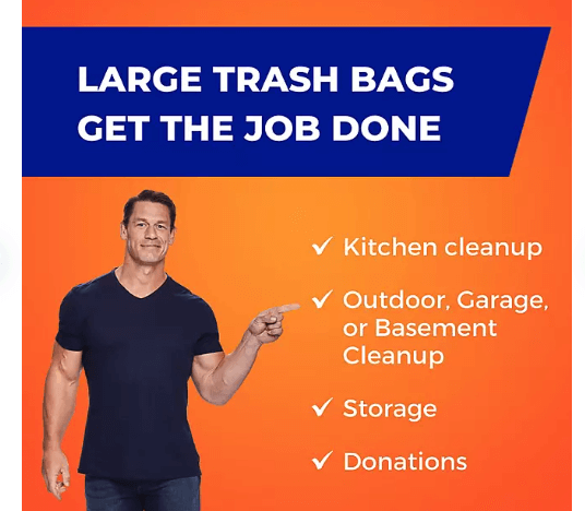 Hefty Ultra Strong Tall Kitchen Trash Bags – 13 Gallon, Drawstring, Unscented