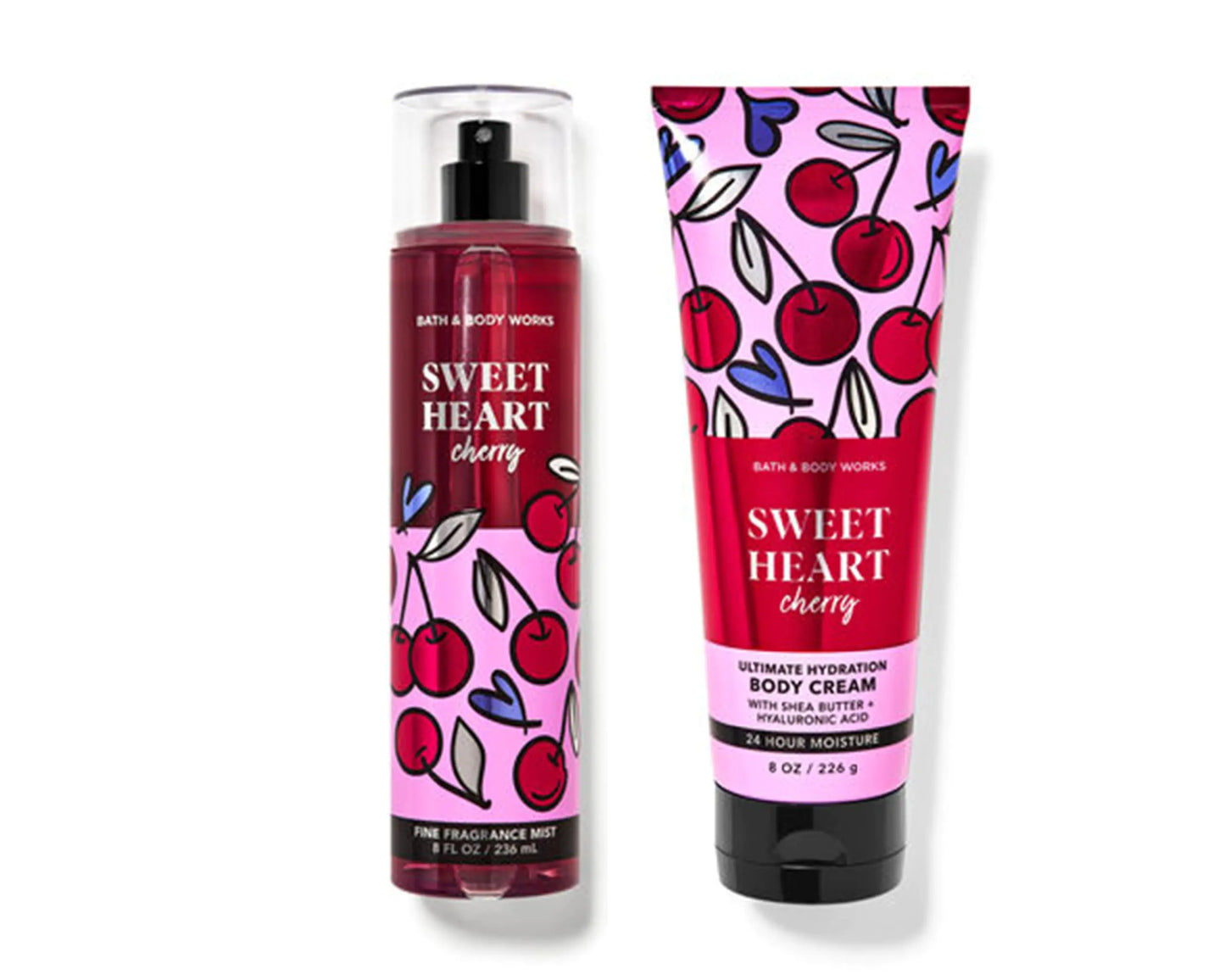 BBW - Bath and Body - SweetHeart Cherry - 2 pc Bundle
