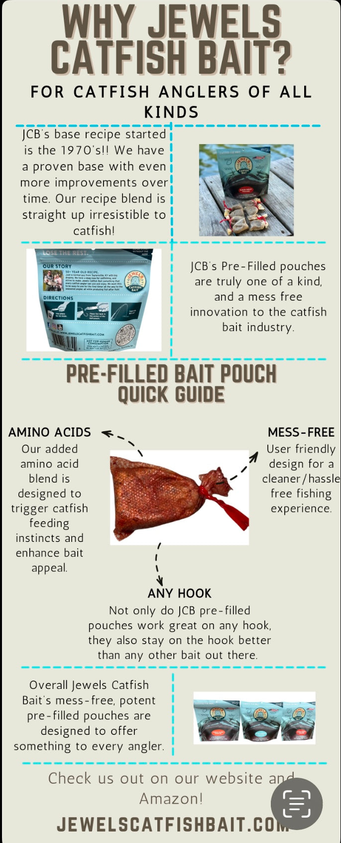Catfish Bait Pouches - Variety Packs *8-PACKS*