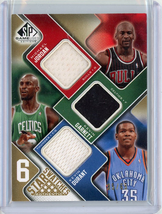 2009 NBA Game Used Star Swatches Jordan LeBron Kobe Durant