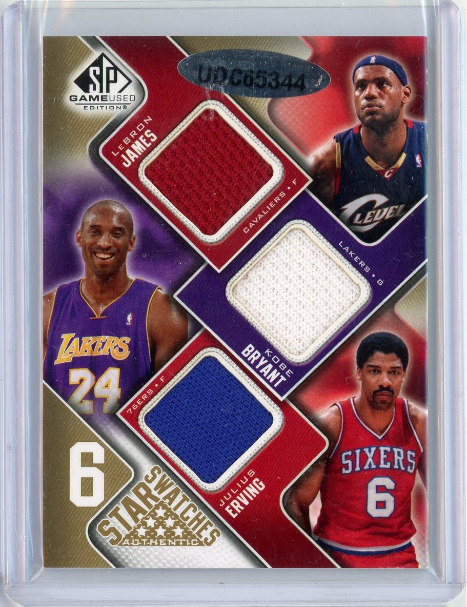 2009 NBA Game Used Star Swatches Jordan LeBron Kobe Durant