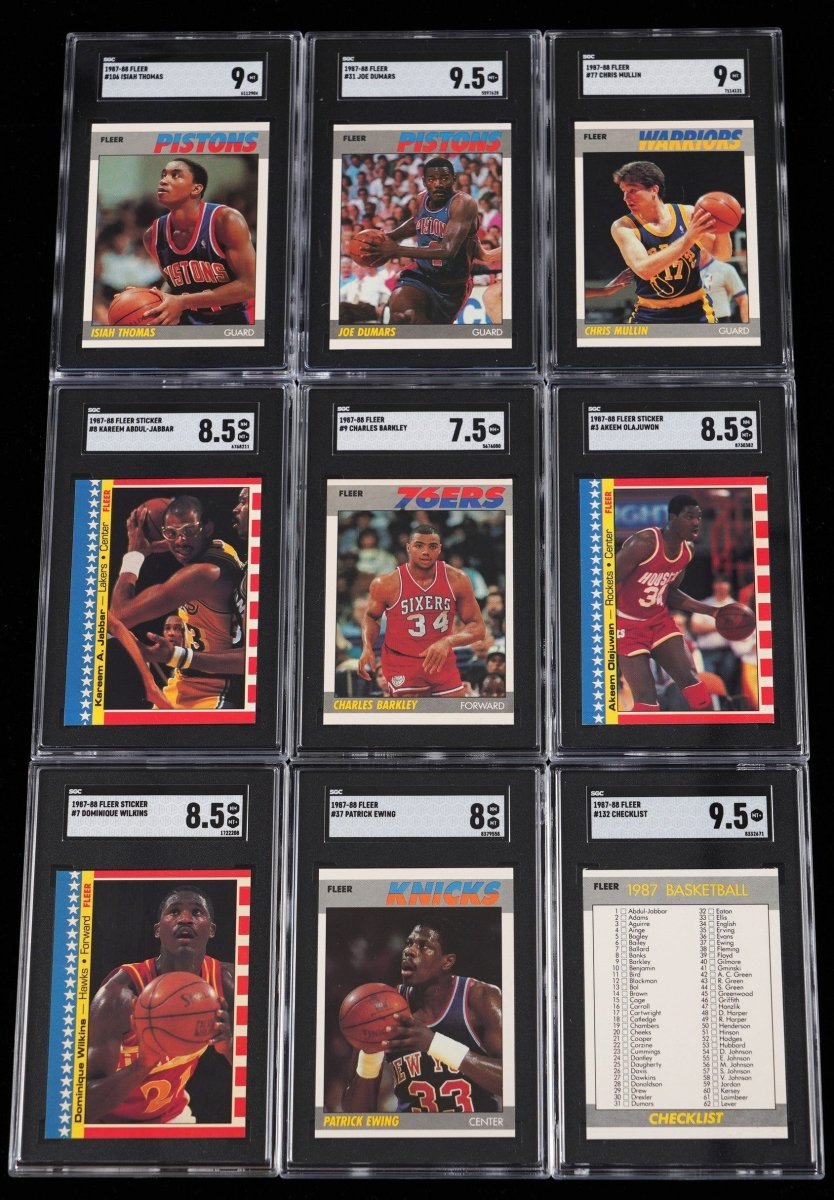 1986-87 to 1989-90 Fleer Basketball Multi-Set Break – 4 Graded Cards per Box!