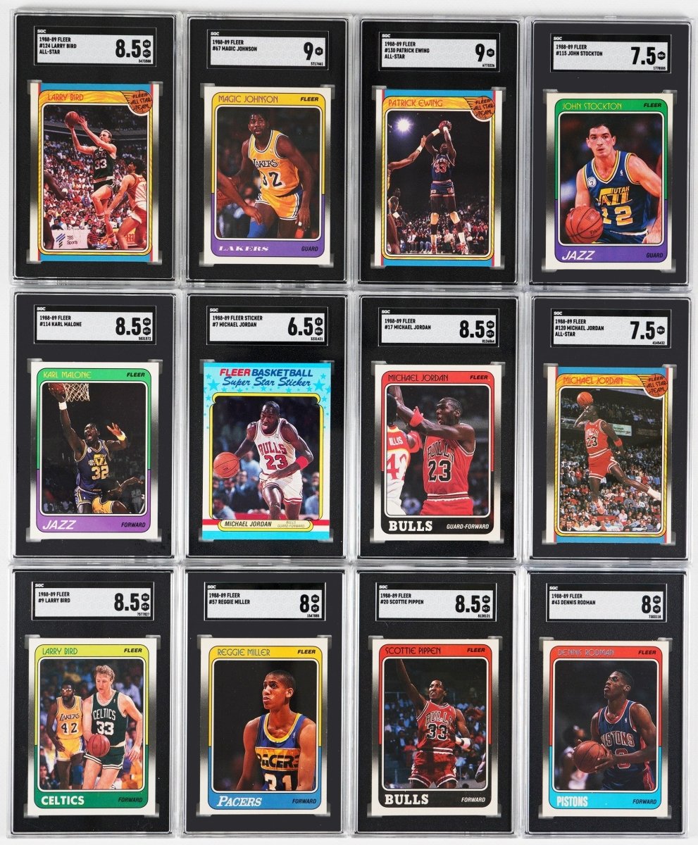 1986-87 to 1989-90 Fleer Basketball Multi-Set Break – 4 Graded Cards per Box!