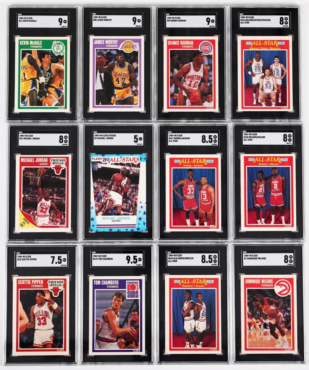 1986-87 to 1989-90 Fleer Basketball Multi-Set Break – 4 Graded Cards per Box!