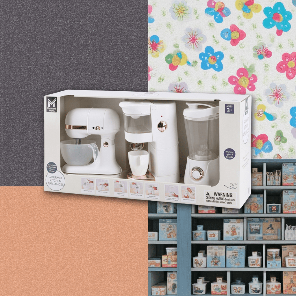 Kids Pretend Play Kitchen Set - Blender, Coffee Maker, Mixer (Ages 3+)