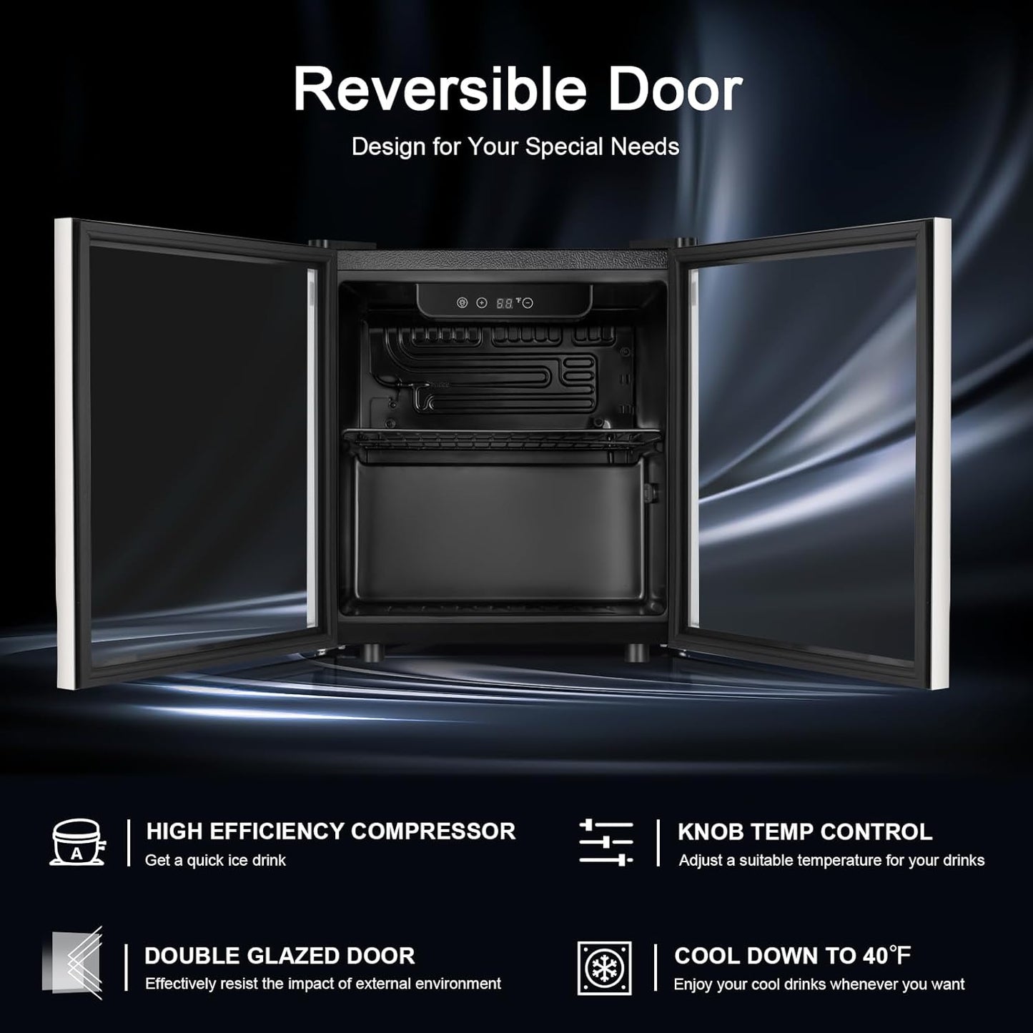 Kismile 48 Can Beverage Refrigerator 58036RWC0