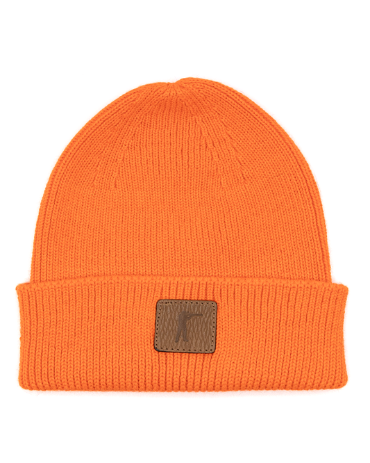 Arthur Knit Hat - Blaze Orange Wool