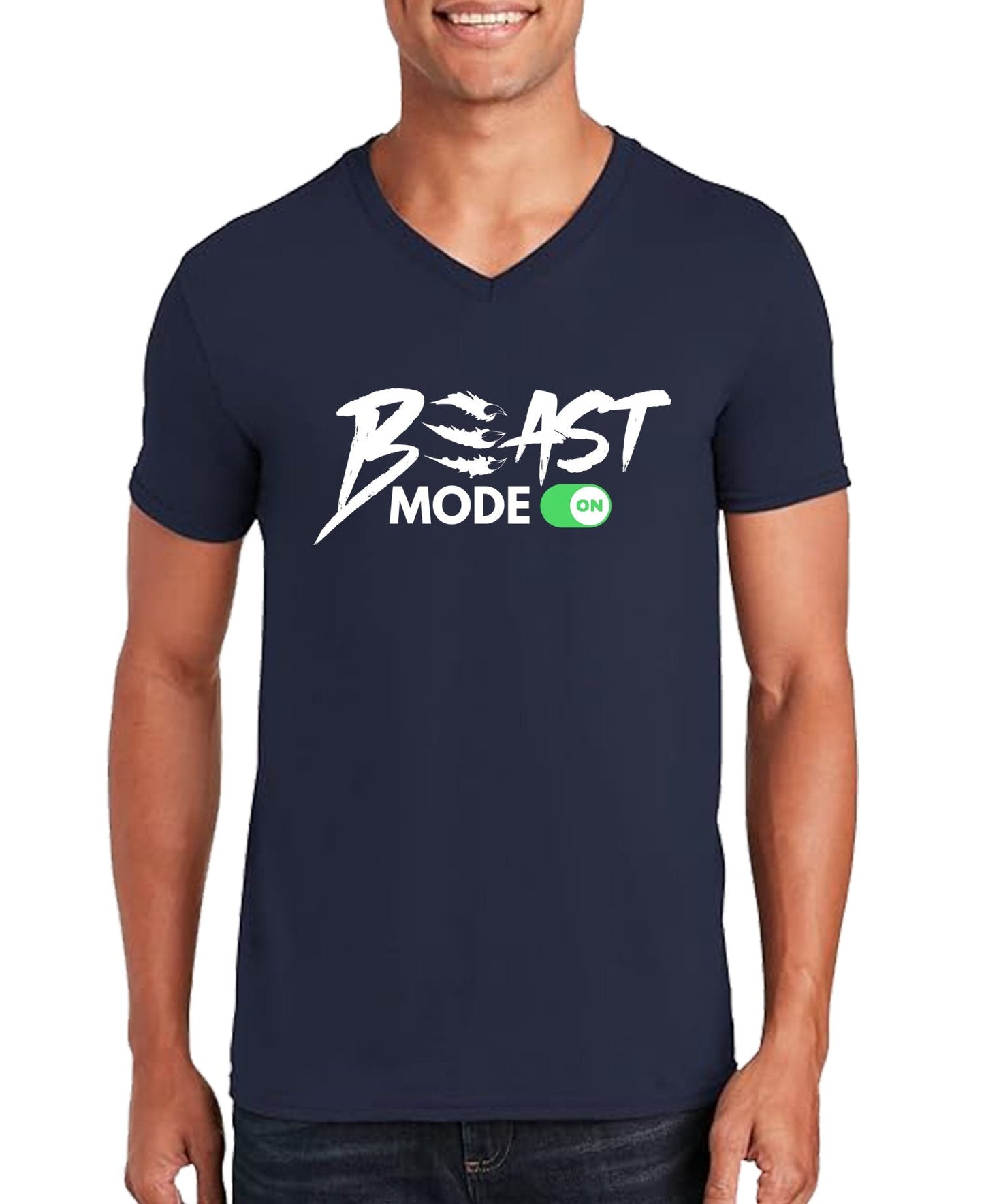 Beast Mode On Men’s Unisex V-Neck T-shirt